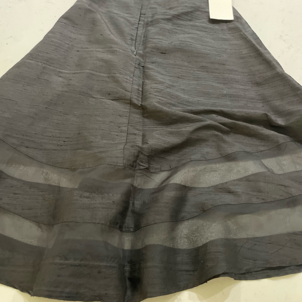 Karen Warren Black Below knee Silk Skirt - 4